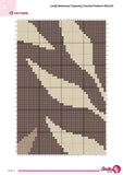 Botanical Tapestry Crochet Pattern: Leafy Wall Hanging (PDF Download 90x120 Stitches)