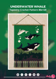 Whale Tapestry Crochet Pattern: Orca & Beluga Wall Hanging (80x120 Stitches PDF)