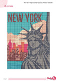 NYC Crochet Tapestry Pattern: Statue of Liberty, Skyline Wall Hanging (PDF Pattern)