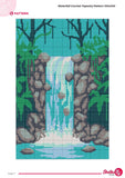 Waterfall Tapestry Crochet Pattern: Jungle Cascade Wall Hanging (100x150 Stitches PDF)