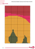 Sunset Skyline Tapestry Crochet Pattern: Colorful Cityscape Wall Hanging (PDF Pattern)
