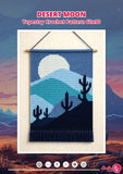 Desert Moon Crochet Pattern: Boho Tapestry Wall Hanging (PDF Download 60x90 Stitches)