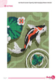 Koi Pond Crochet Tapestry Pattern | Fish Wall Art (90x120 Stitches PDF Pattern)