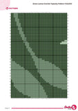 Green Leaves Crochet Tapestry Pattern: Botanical Wall Hanging (140x200 Stitches PDF)