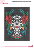 Sugar Skull Tapestry Crochet Pattern | Day of the Dead Woman Wall Hanging (PDF)