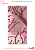 Tree Silhouette Tapestry Crochet Pattern: Rustic Wall Hanging (PDF Download 70x120 Stitches)