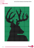 Deer Tapestry Crochet Pattern: Rustic Wildlife Wall Hanging (PDF Pattern 50x70 Stitches)