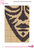 Tribal Face Crochet Tapestry Pattern: Boho Wall Hanging (60x120 Stitches PDF)