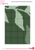 Green Leaf Crochet Wall Hanging Pattern: Botanical Tapestry (90x120 Stitches PDF)