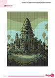Ancient Temple Crochet Tapestry Pattern | Sacred Wall Art (120x160 Stitches PDF Pattern)
