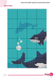 Orca Whale Tapestry Crochet Pattern: Sea Life Wall Hanging (60x90 Stitches PDF)