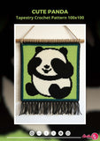 Panda Tapestry Crochet Pattern: Nursery Wall Hanging (PDF Pattern 100x100 Stitches)