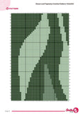 Green Leaf Tapestry Crochet Pattern: Botanical Wall Hanging (PDF Pattern 140x200 Stitches)