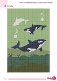 Whale Tapestry Crochet Pattern: Orca & Beluga Wall Hanging (100x150 Stitches PDF)