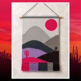Crochet Wall Hanging Pattern: Desert Sunset Tapestry (PDF Pattern)