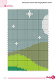Desert Moon Crochet Wall Hanging Pattern 60x90 Stitches | Boho Moon Tapestry Crochet PDF Pattern