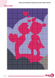 Romantic Couple Tapestry Crochet Pattern: Sweet Love Silhouette Wall Hanging (PDF Pattern 80x120 Stitches)