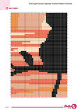 Cat Couple Sunset Tapestry Crochet Pattern: Romantic Home Decor (PDF Pattern 100x150 Stitches)