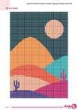 Desert Sunset Crochet Tapestry Pattern: Boho Cactus Wall Hanging (PDF Pattern)