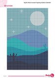 Mystic Moon Crochet Tapestry Pattern 120x180 Stitches | Celestial Boho Wall Hanging PDF Crochet Pattern