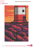 Lighthouse Tapestry Crochet Pattern: Coastal Sunset Wall Hanging (PDF)