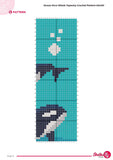 Orca Whale Tapestry Crochet Pattern: Sea Life Wall Hanging (60x90 Stitches PDF)