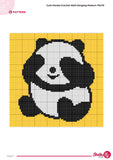 Panda Crochet Wall Hanging Pattern: Nursery Decor Tapestry (PDF Pattern 75x75 Stitches)