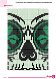 Lucky Charm Skull Tapestry Crochet Pattern: Shamrock Wall Art (PDF Pattern 120x180 Stitches)
