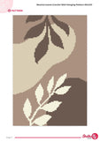 Neutral Leaves Tapestry Crochet Pattern: Earthy Wall Hanging (PDF Pattern 80x120 Stitches)