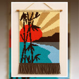 Vibrant Sunset Lake Tapestry Crochet Pattern 60x90 Stitches PDF