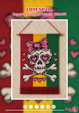 Love Skull Tapestry Crochet Pattern: Punk Gothic Wall Art (PDF Pattern 120x160 Stitches)