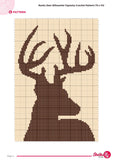 Deer Silhouette Tapestry Crochet Pattern: Rustic Cabin Wall Art (PDF Pattern 75x110 Stitches)