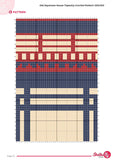 Japanese House Tapestry Crochet Pattern: Home Wall Hanging (PDF Download 120x160 Stitches)