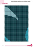 Modern Emerald Leaf Tapestry Crochet Pattern 110x160 PDF | Modern Botanical Wall Hanging Design