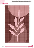 Terracotta Bloom Leaf Tapestry Crochet Pattern: Boho Wall Art (PDF Pattern 50x75 Stitches)