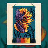 Betta Fish Crochet Tapestry Pattern: Vibrant Aquarium Wall Art (PDF Download 100x150 Stitches)
