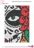Sugar Skull Tapestry Crochet Pattern | Day of the Dead Woman Wall Hanging (PDF)