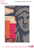 NYC Crochet Tapestry Pattern: Statue of Liberty, Skyline Wall Hanging (PDF Pattern)