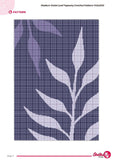 Modern Violet Leaf Tapestry Crochet Pattern 140x200 PDF | Botanical Wall Hanging Design