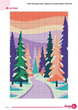 Forest Tapestry Crochet Pattern: Sunset Wall Hanging (100x150 Stitches PDF)