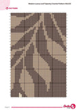 Leaf Tapestry Crochet Pattern: Modern Botanical Wall Hanging (90x120 Stitches PDF)