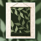 Green Leaf Crochet Wall Hanging Pattern: Botanical Tapestry (90x120 Stitches PDF)