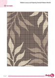 Leaf Tapestry Crochet Pattern: Modern Botanical Wall Hanging (90x120 Stitches PDF)