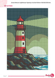 Ocean Beacon Lighthouse Tapestry Crochet Pattern 120x180 Stitches | Nautical Wall Hanging PDF | Coastal Sunset Crochet Decor