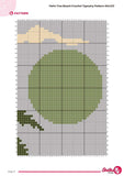 Crochet Palm Tree Beach Tapestry Pattern: Coastal Wall Hanging (80x120 Stitches PDF Chart)