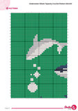 Whale Tapestry Crochet Pattern: Orca & Beluga Wall Hanging (80x120 Stitches PDF)
