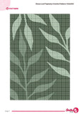 Green Leaf Tapestry Crochet Pattern: Botanical Wall Hanging (PDF Pattern 140x200 Stitches)