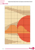 Tropical Sunset Beach Palm Tree Tapestry Crochet Pattern 80x120 Stitches PDF