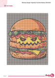 Monster Burger Crochet Pattern: Creepy Halloween Tapestry (160x200 Stitches PDF)