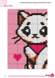 Kitty Tapestry Crochet Pattern: Cartoon Cat Wall Hanging (PDF Pattern 75x75 Stitches)